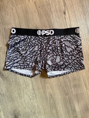 PSD Men’s Black & Gray Abstract Print Briefs used